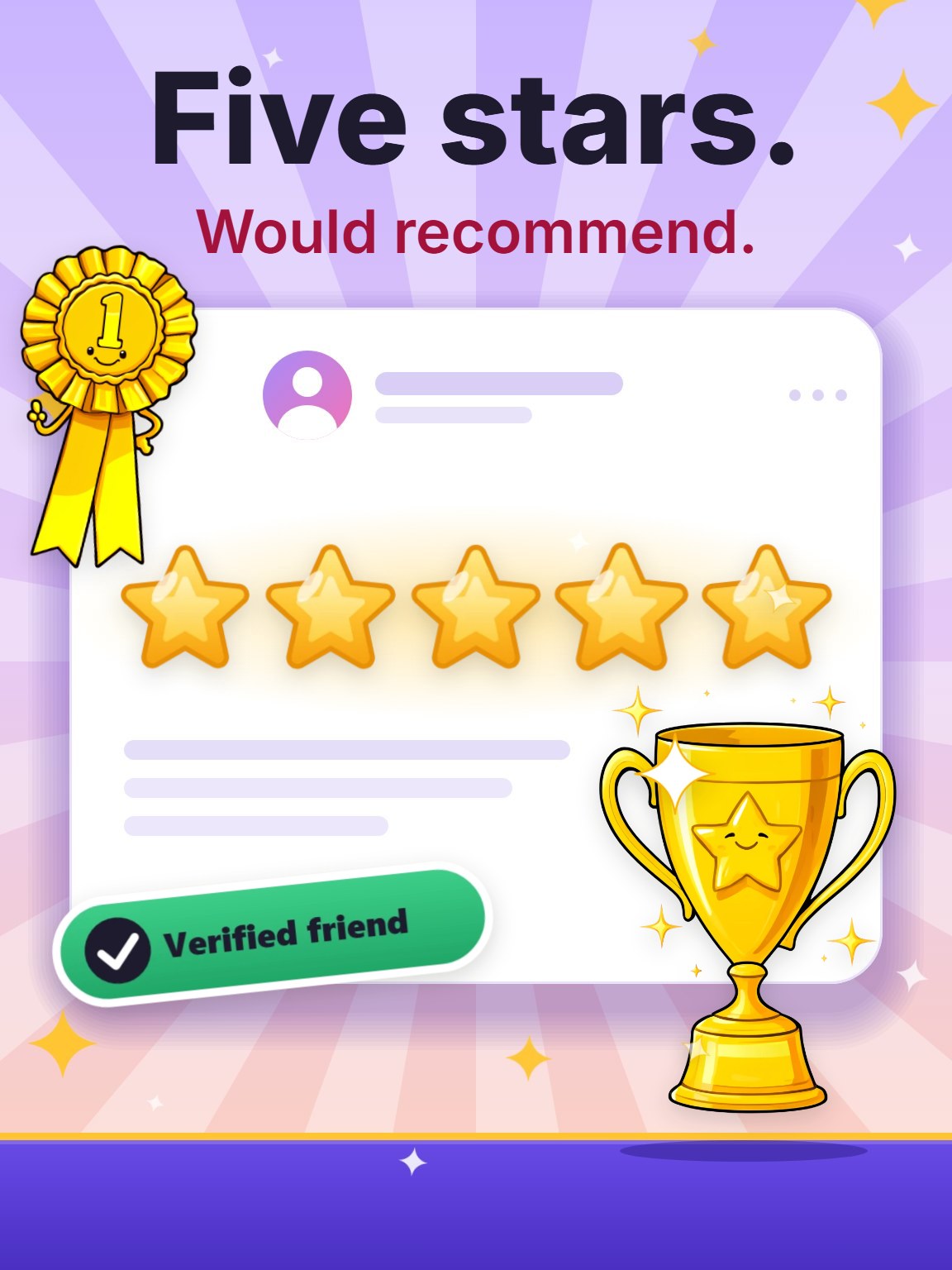 Five Stars, Would Recommend Funny Birthday Card