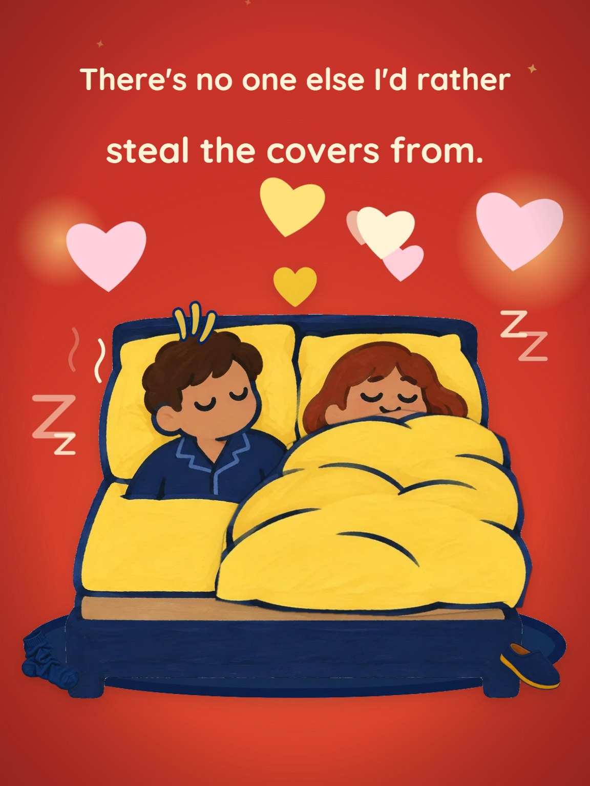 Steal the Covers Valentine's Day Card
