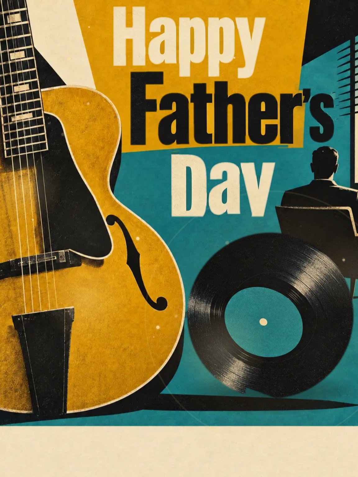 Jazz Album Father's Day Card