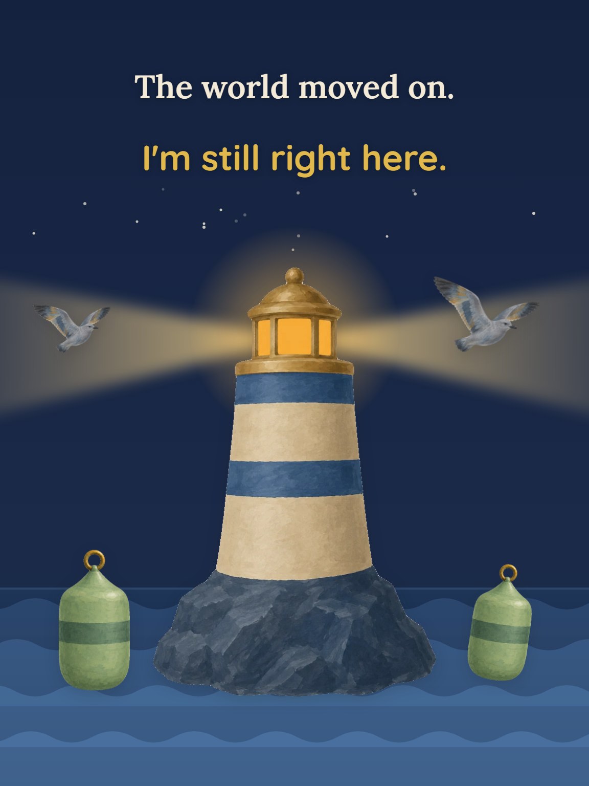 Still Right Here Thinking of You Card
