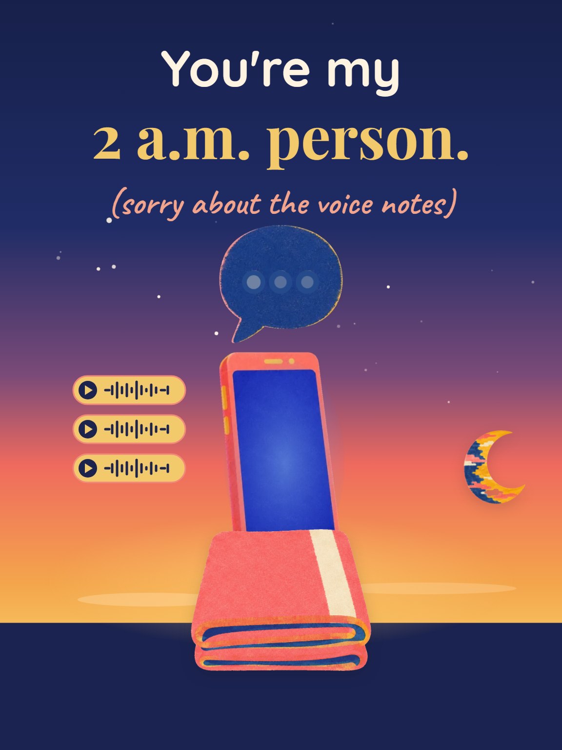 You're My 2 A.M. Person Friendship Card