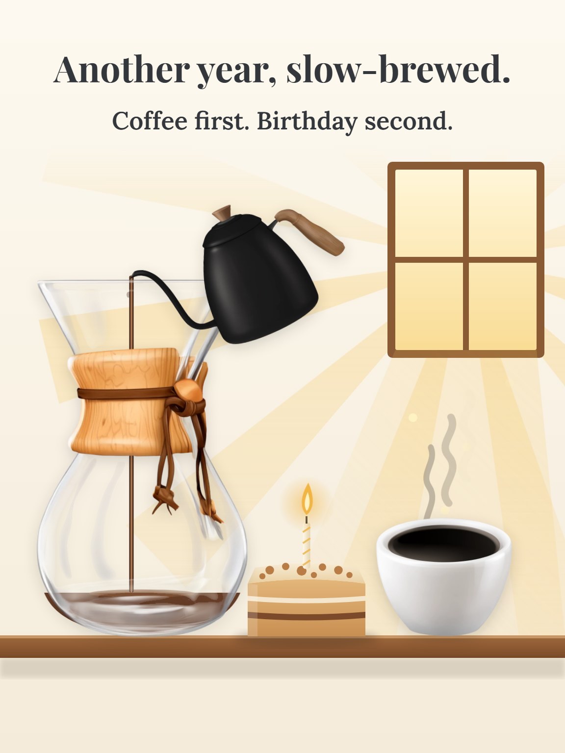 The Slow Pour Men's Birthday Card