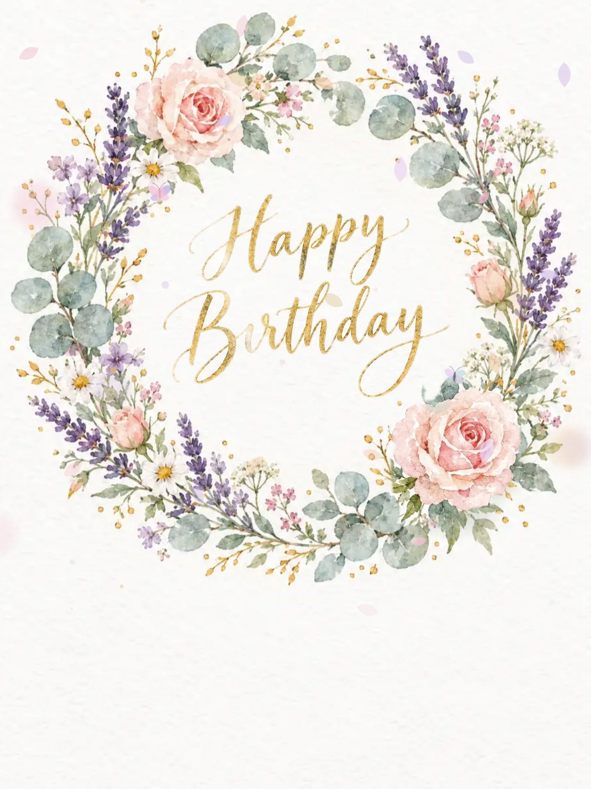 Blooming Wreath Birthday Card