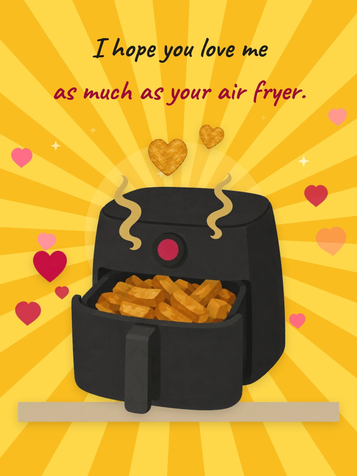 Air Fryer Love Valentine's Day Card
