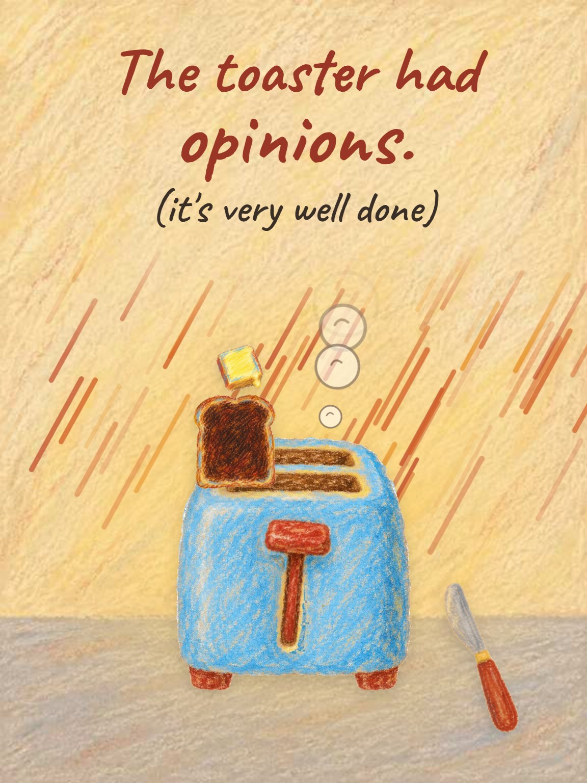 The Toaster Had Opinions Funny Birthday Card