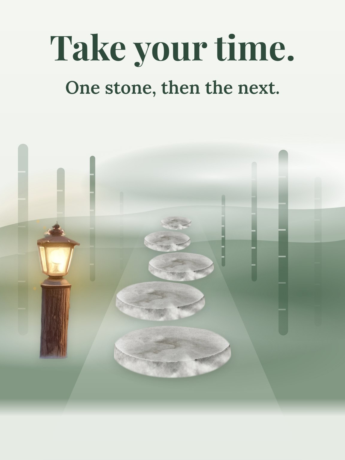 Path Through the Fog Thinking of You Card