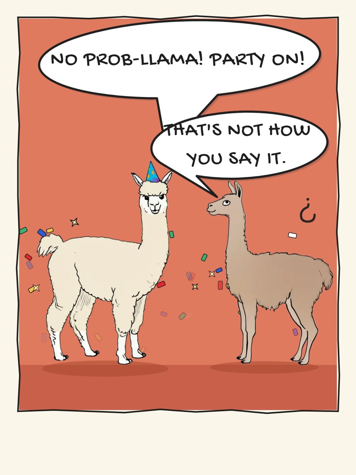 No Prob-llama Funny Birthday Card