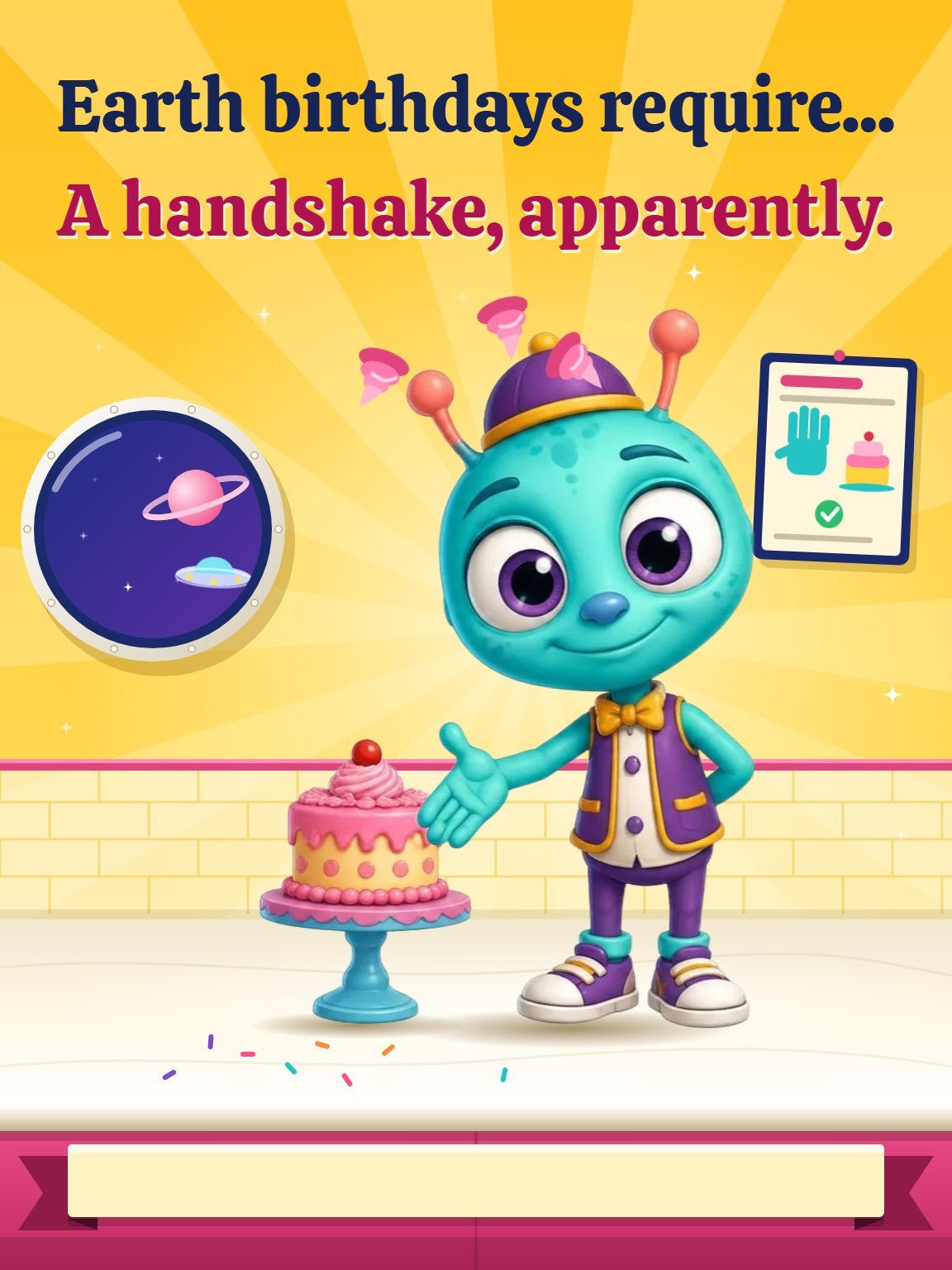 Frosting Orbit Funny Birthday Card