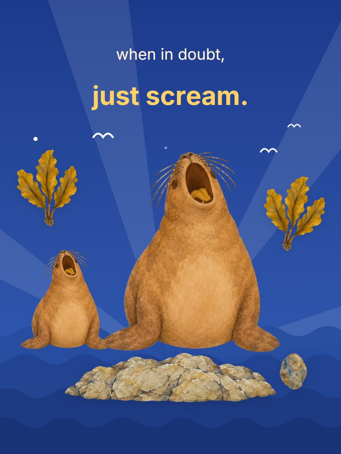 Just Scream Encouragement Card