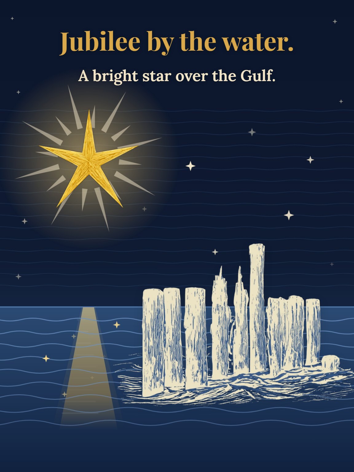 Galveston Star Night Juneteenth Card