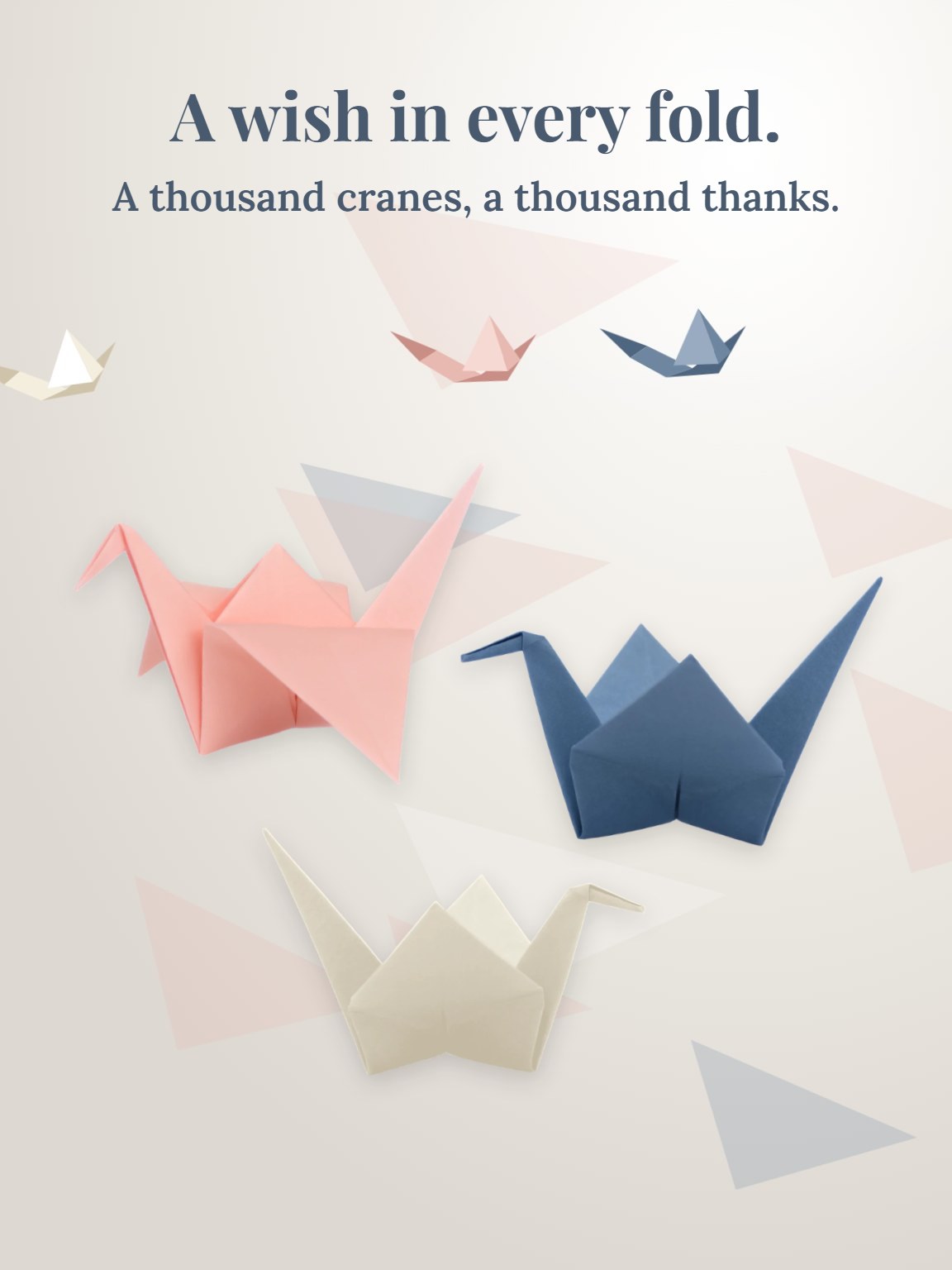 A Thousand Cranes Healthcare Worker Thank You Card