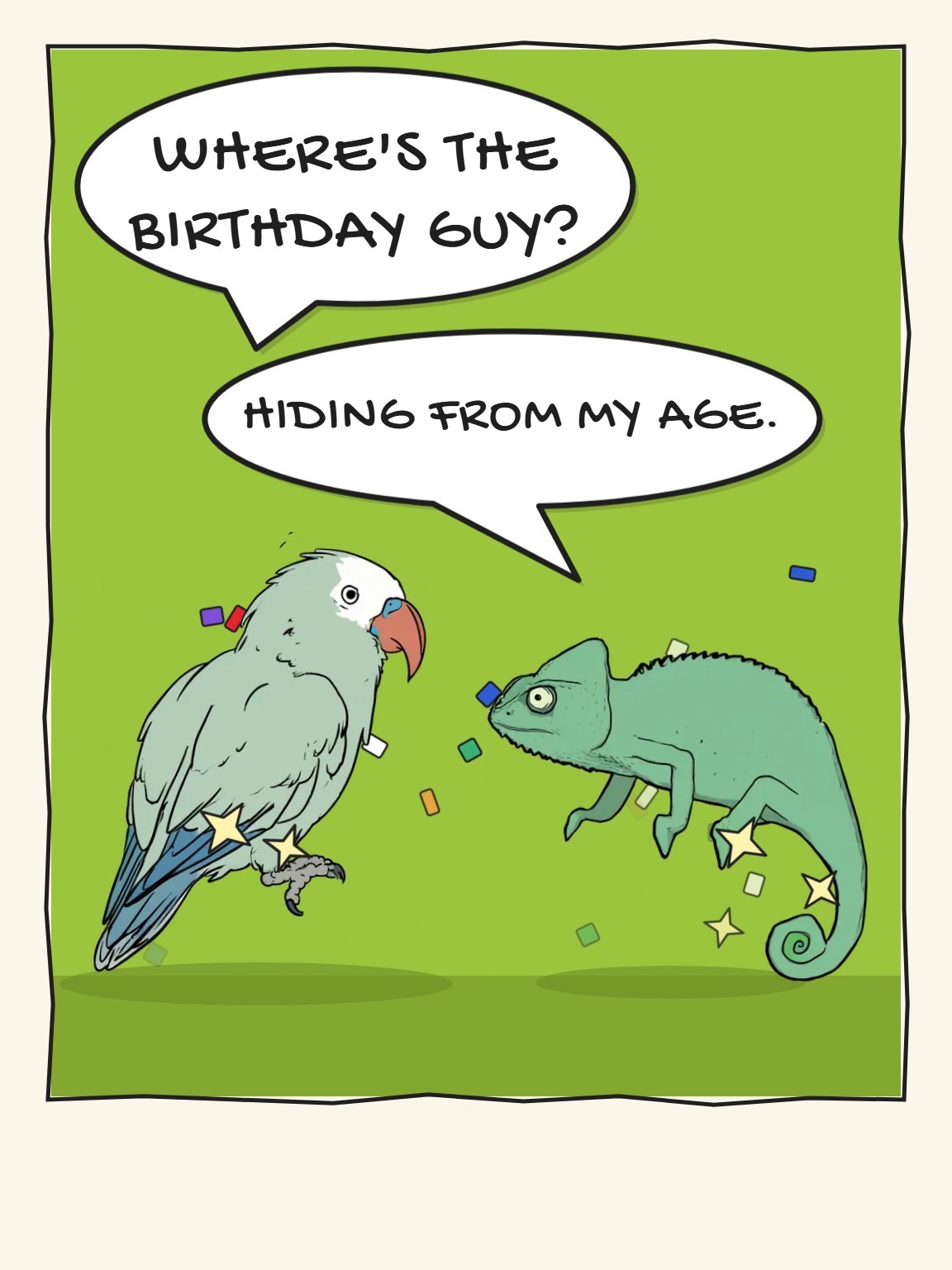 Hiding From My Age Funny Birthday Card