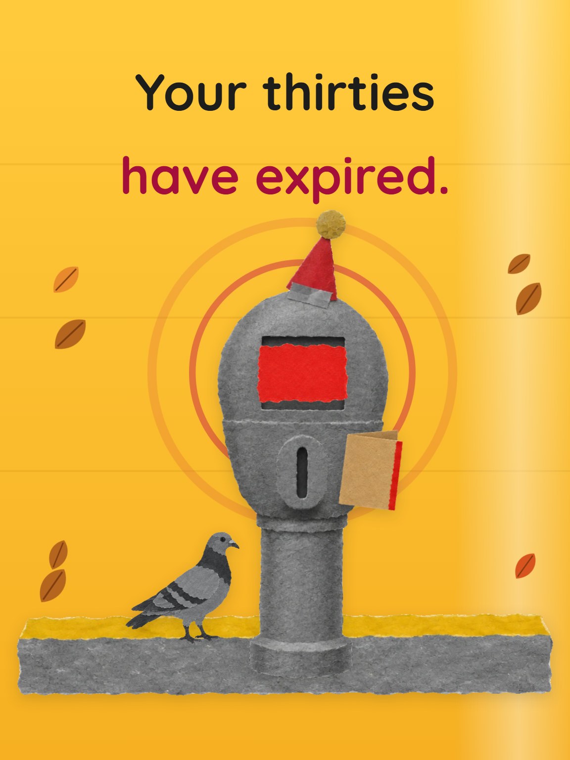 Thirties Expired 40th Birthday Card