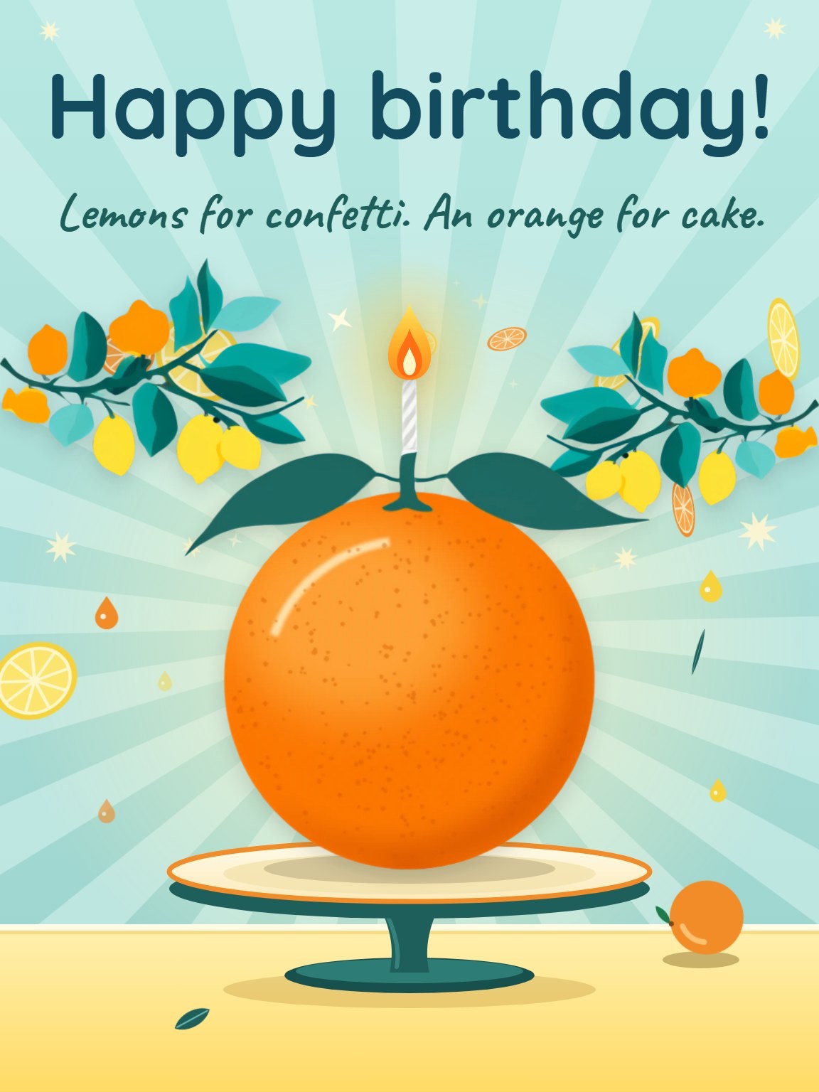 Citrus Grove Birthday Card