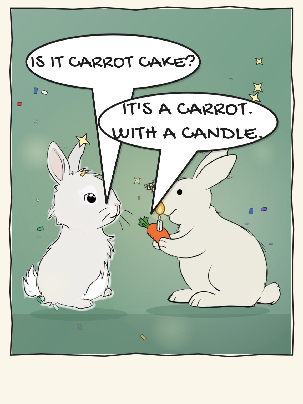 Carrot With a Candle Funny Birthday Card
