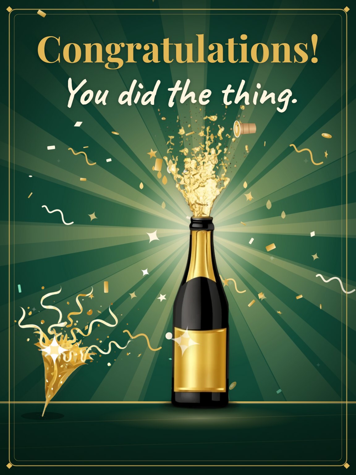 Gilded Confetti Congrats Card