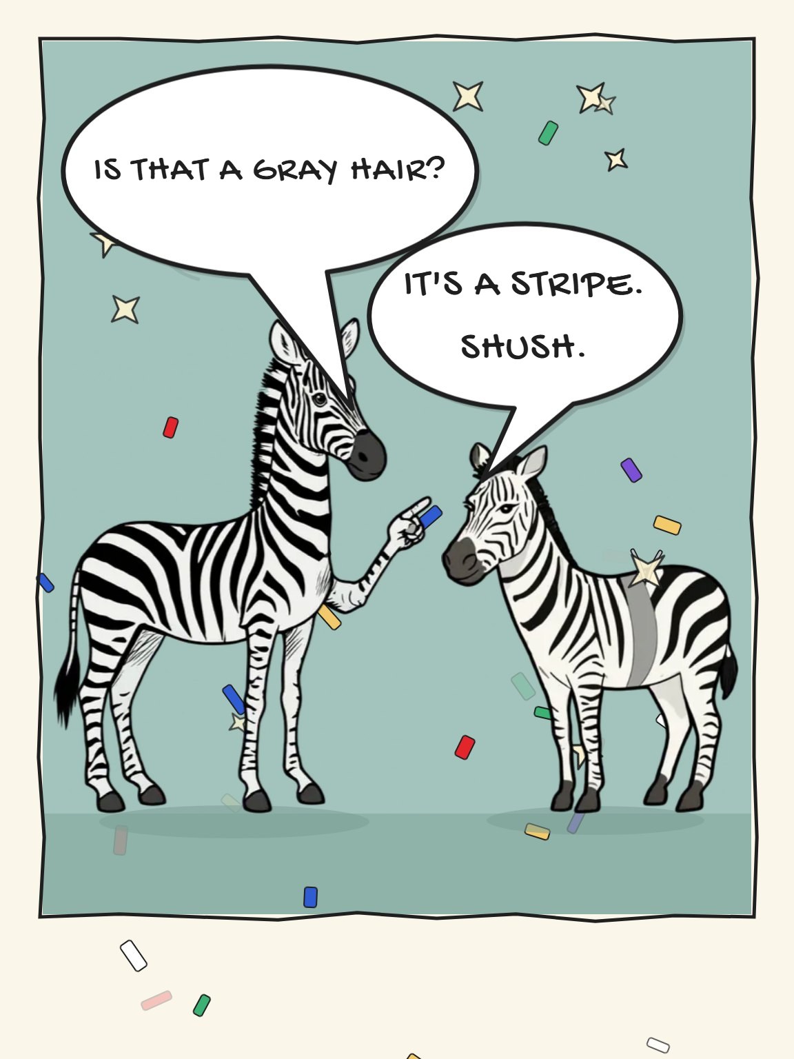 Wisdom Stripes Birthday Card