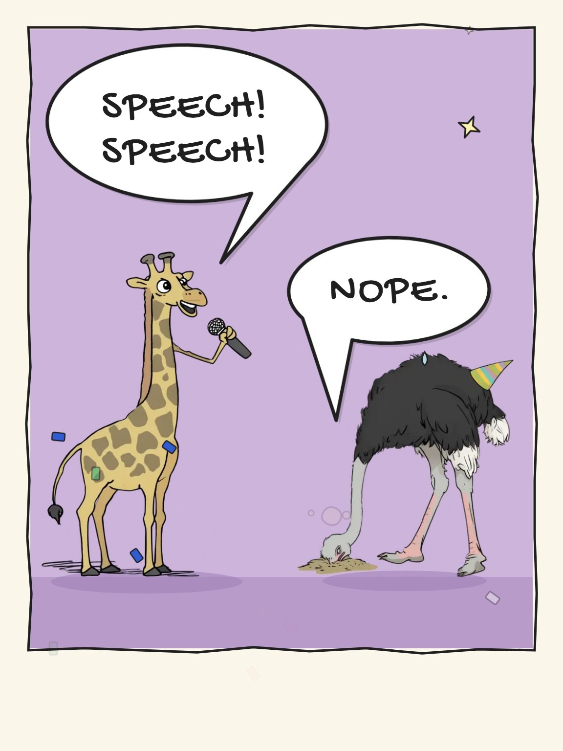 No Speech Funny Birthday Card