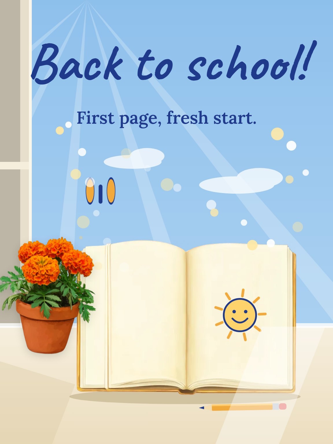 Fresh Notebook Morning Back to School Card