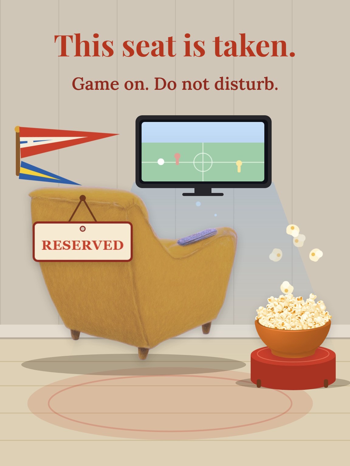 This Seat Is Taken Sports Fan Card