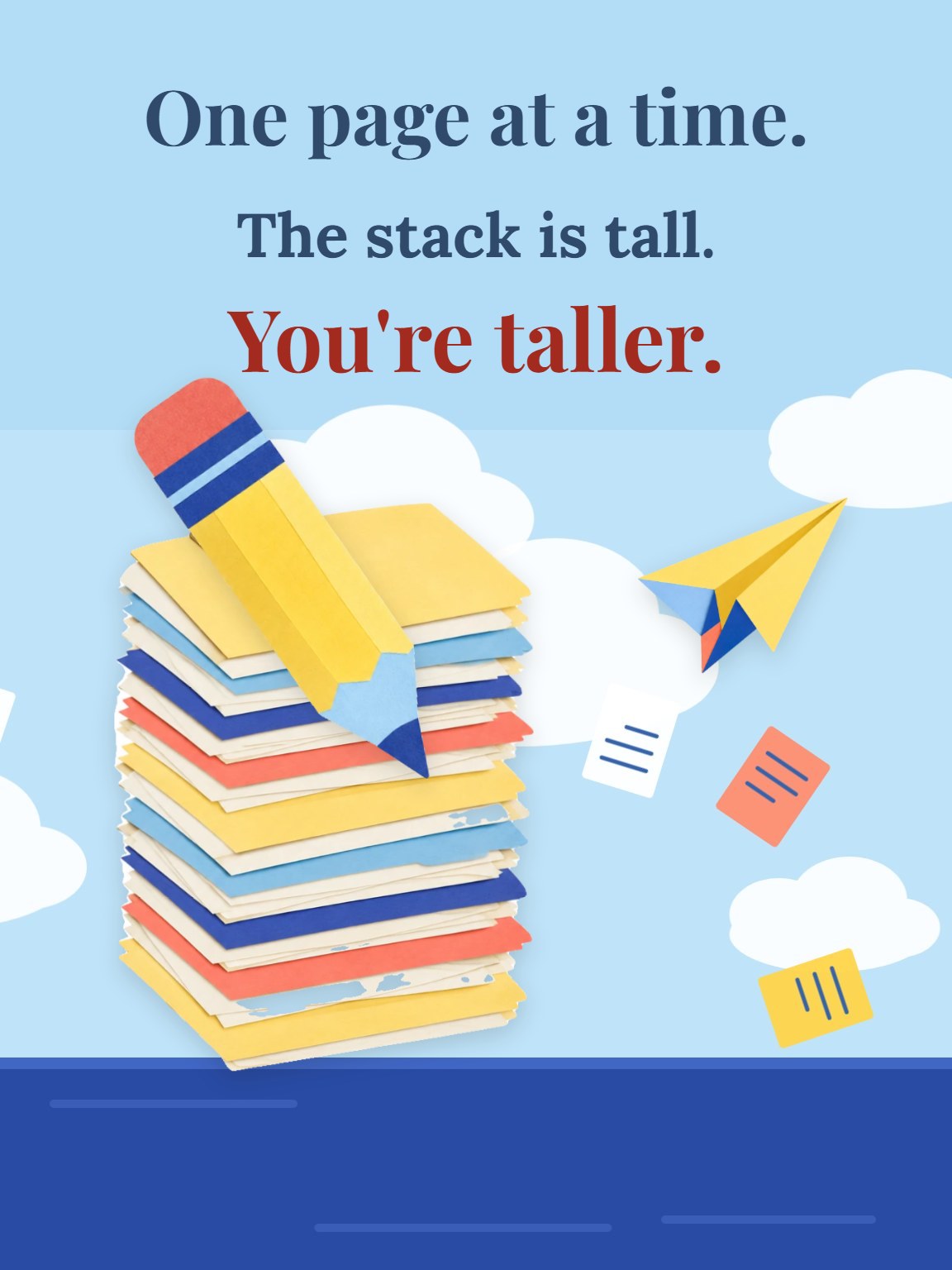 One Page at a Time Encouragement Card