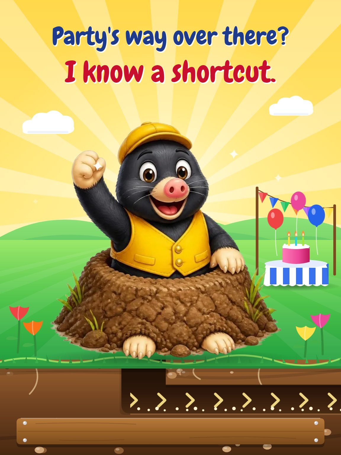 Frosted Shortcut Funny Birthday Card