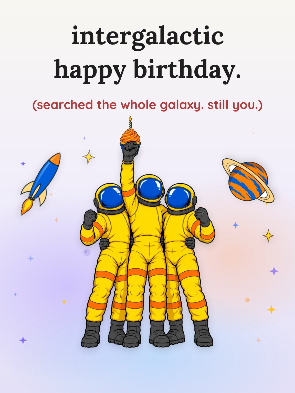 Intergalactic Birthday Card