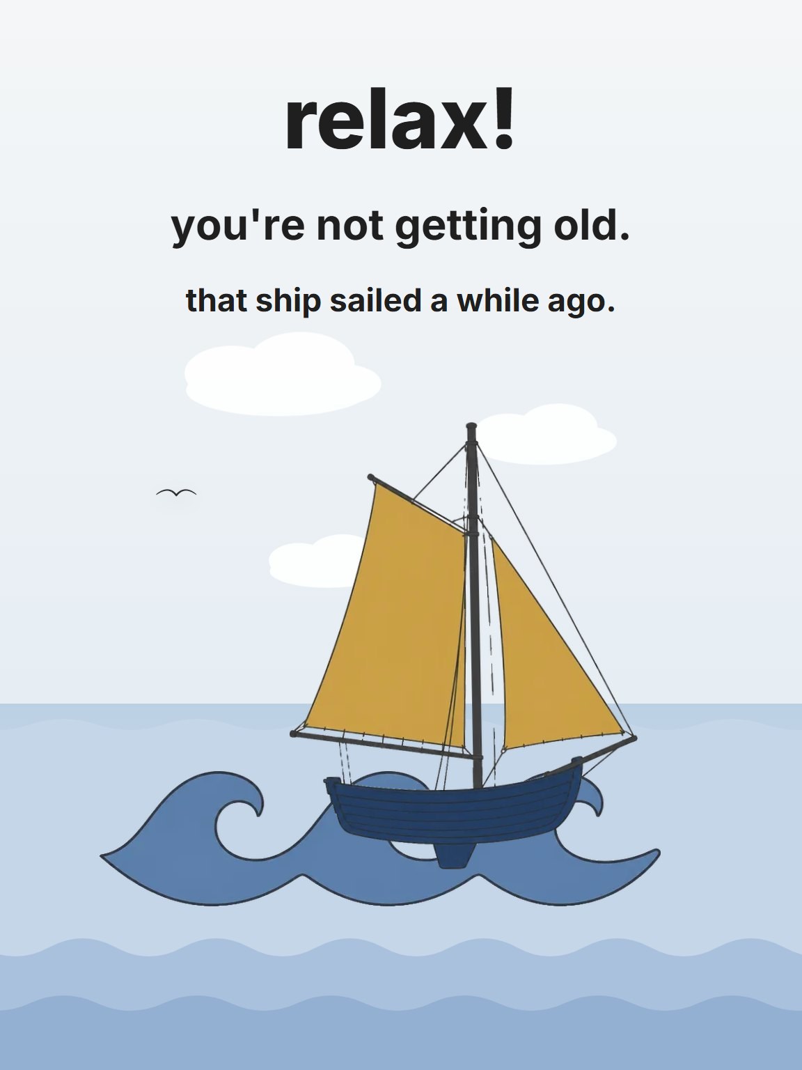 That Ship Sailed Funny Birthday Card