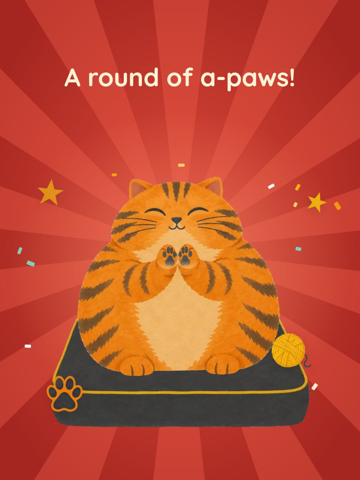 Round of A-paws Congratulations Card