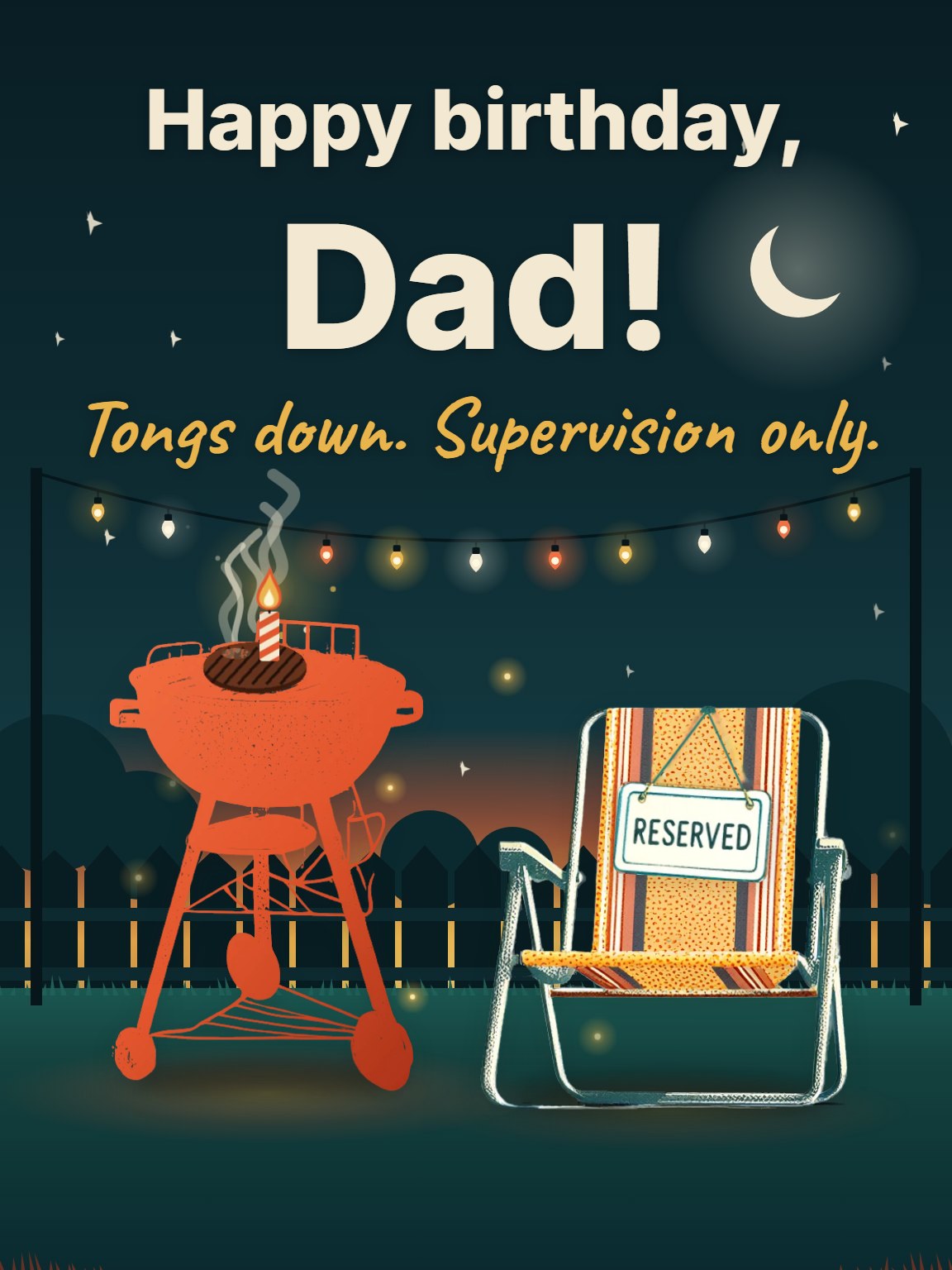 The Good Grill Dad Birthday Card