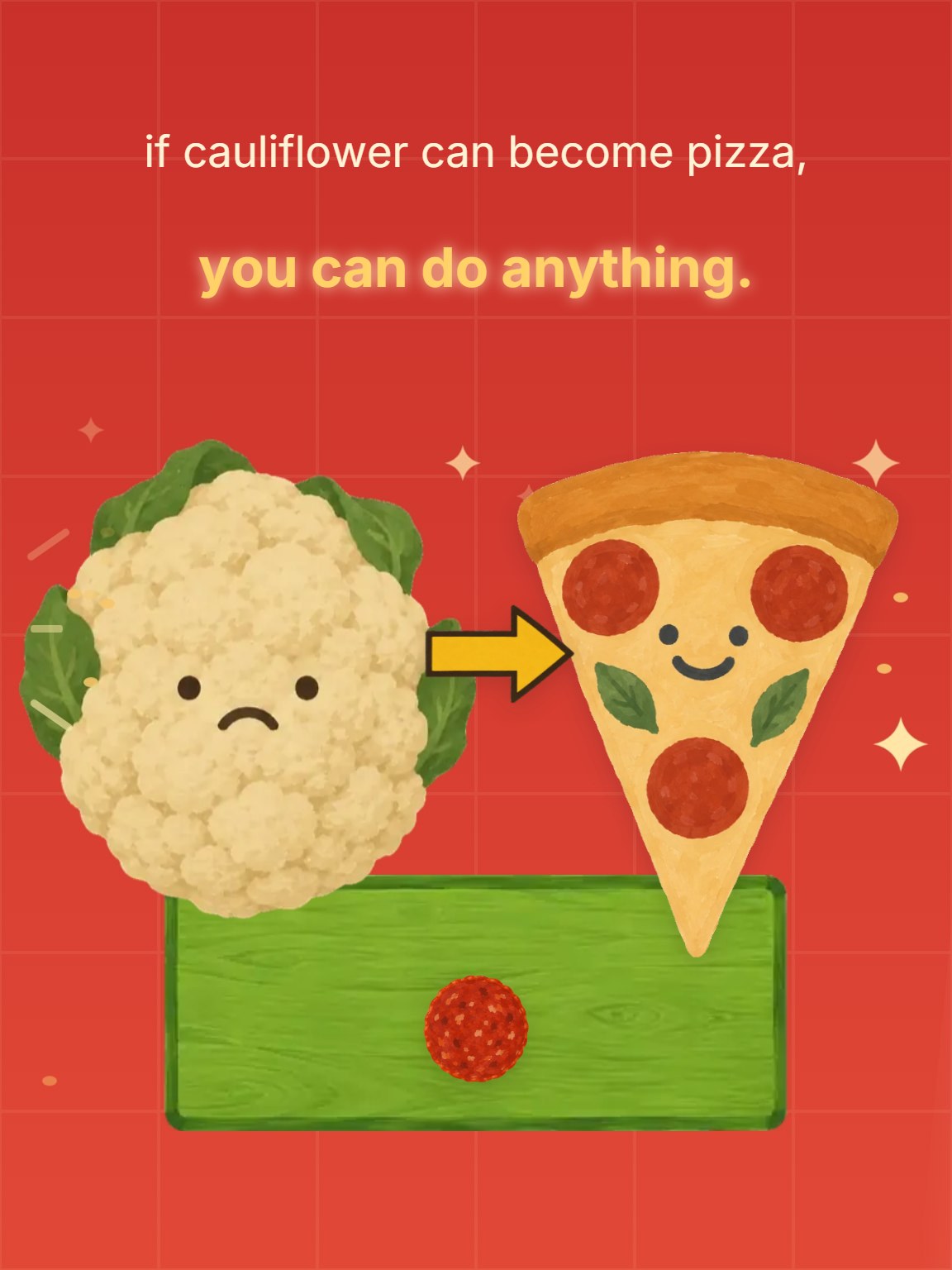 Cauliflower Can Encouragement Card