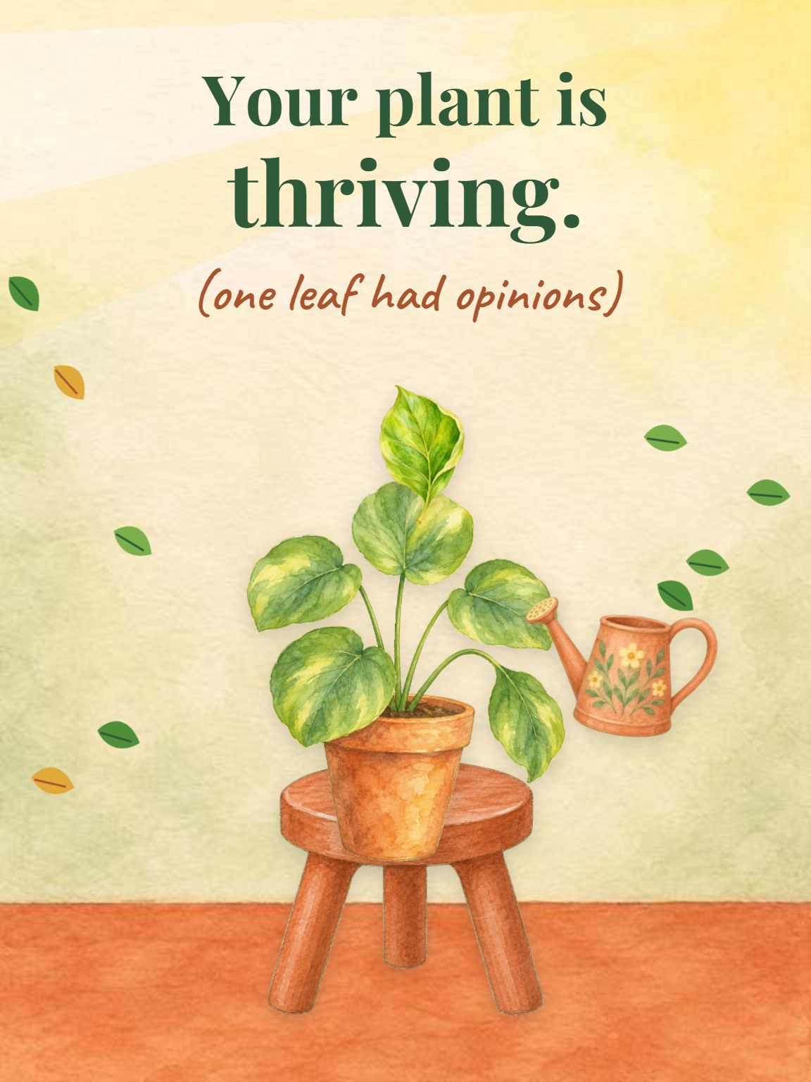 Your Plant Is Thriving Thinking of You Card