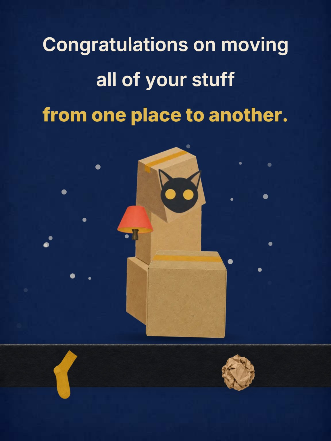 Moved All Your Stuff New Home Card