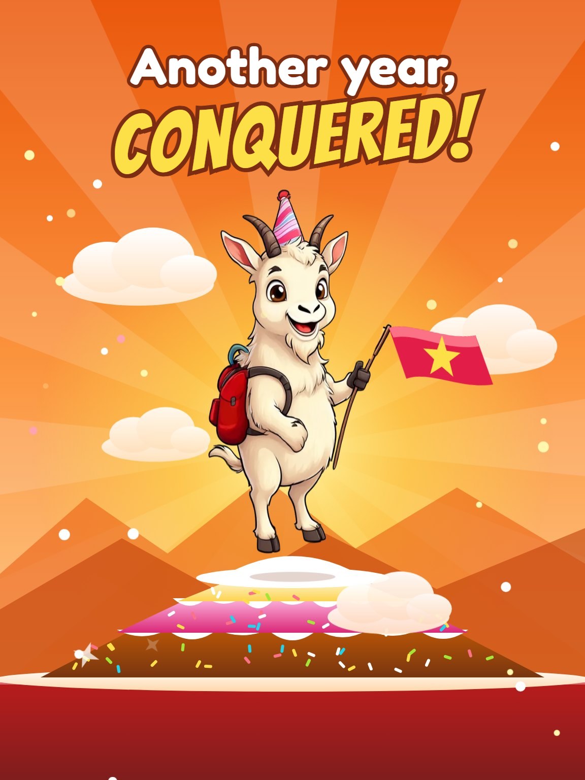 Summit Flag Birthday Card