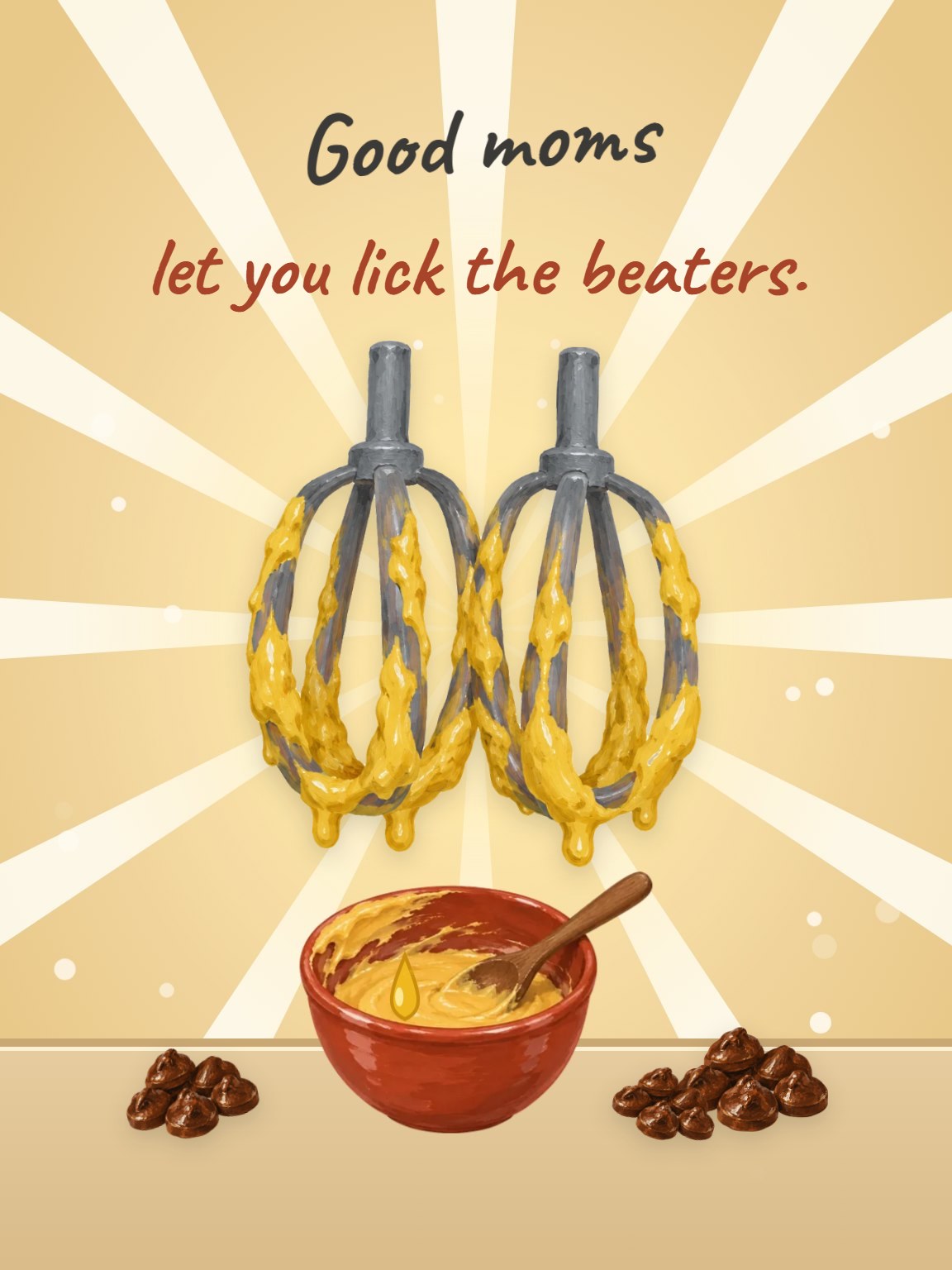 Lick the Beaters Mother's Day Card