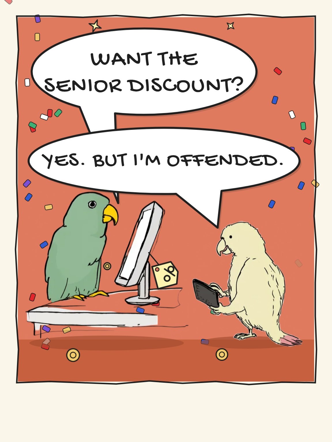 Senior Discount Birthday Card