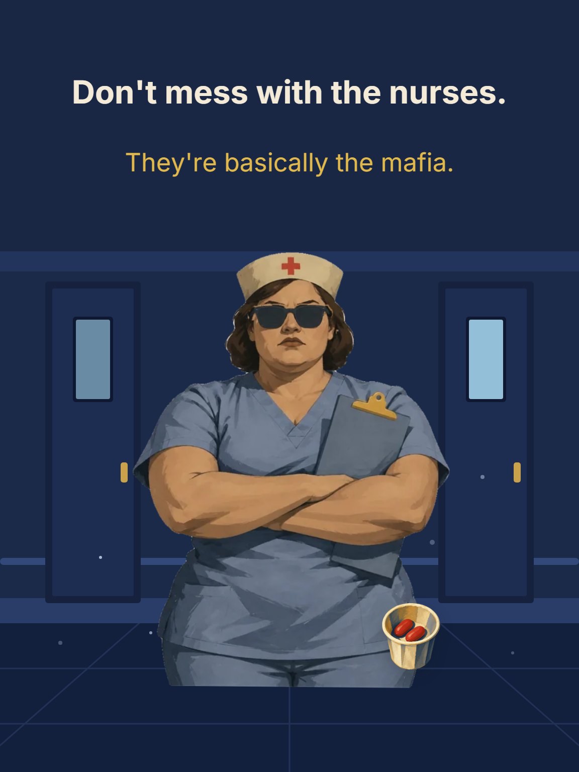 Don't Cross the Nurses Get Well Card