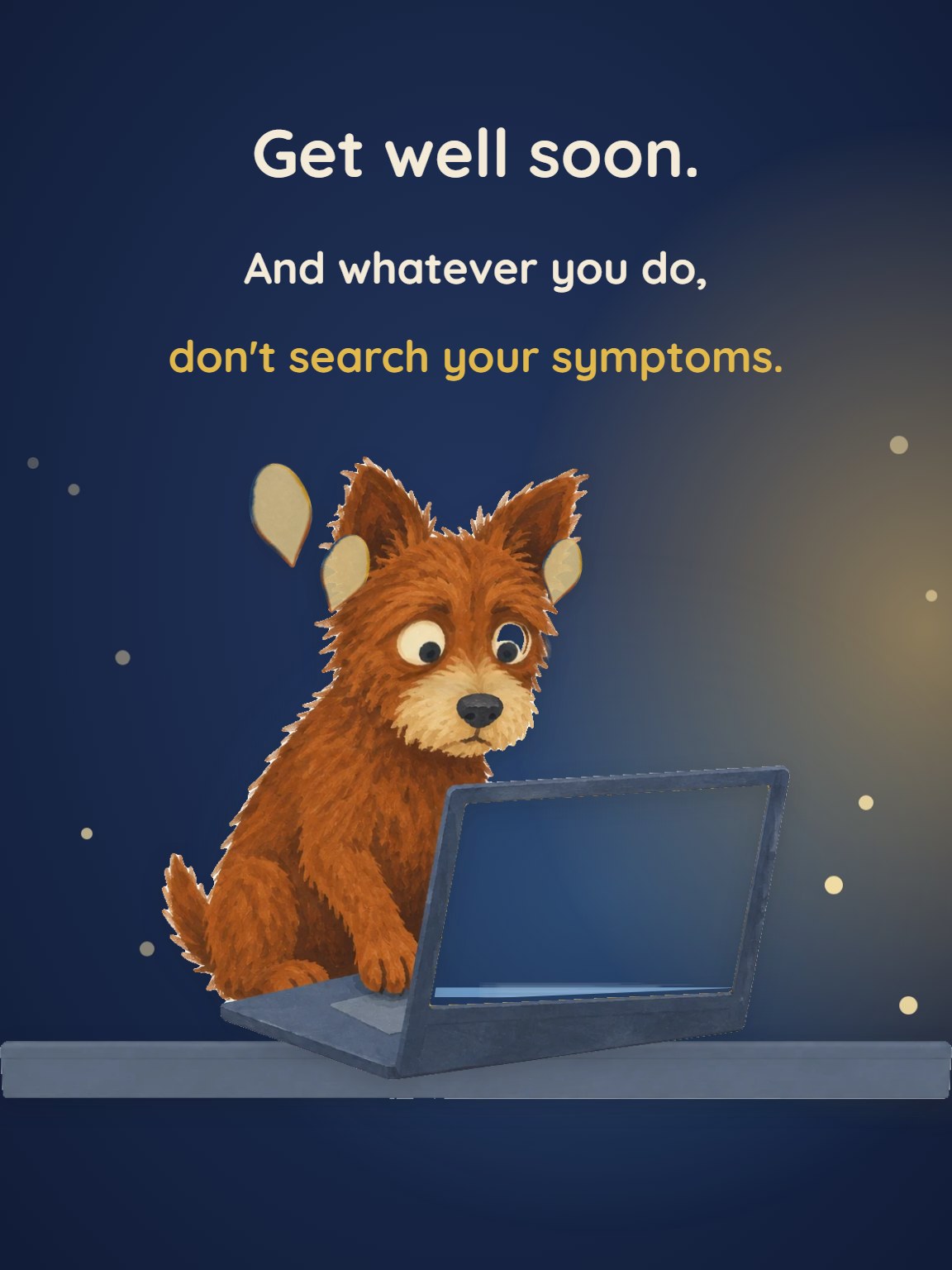 Don't Search It Get Well Card