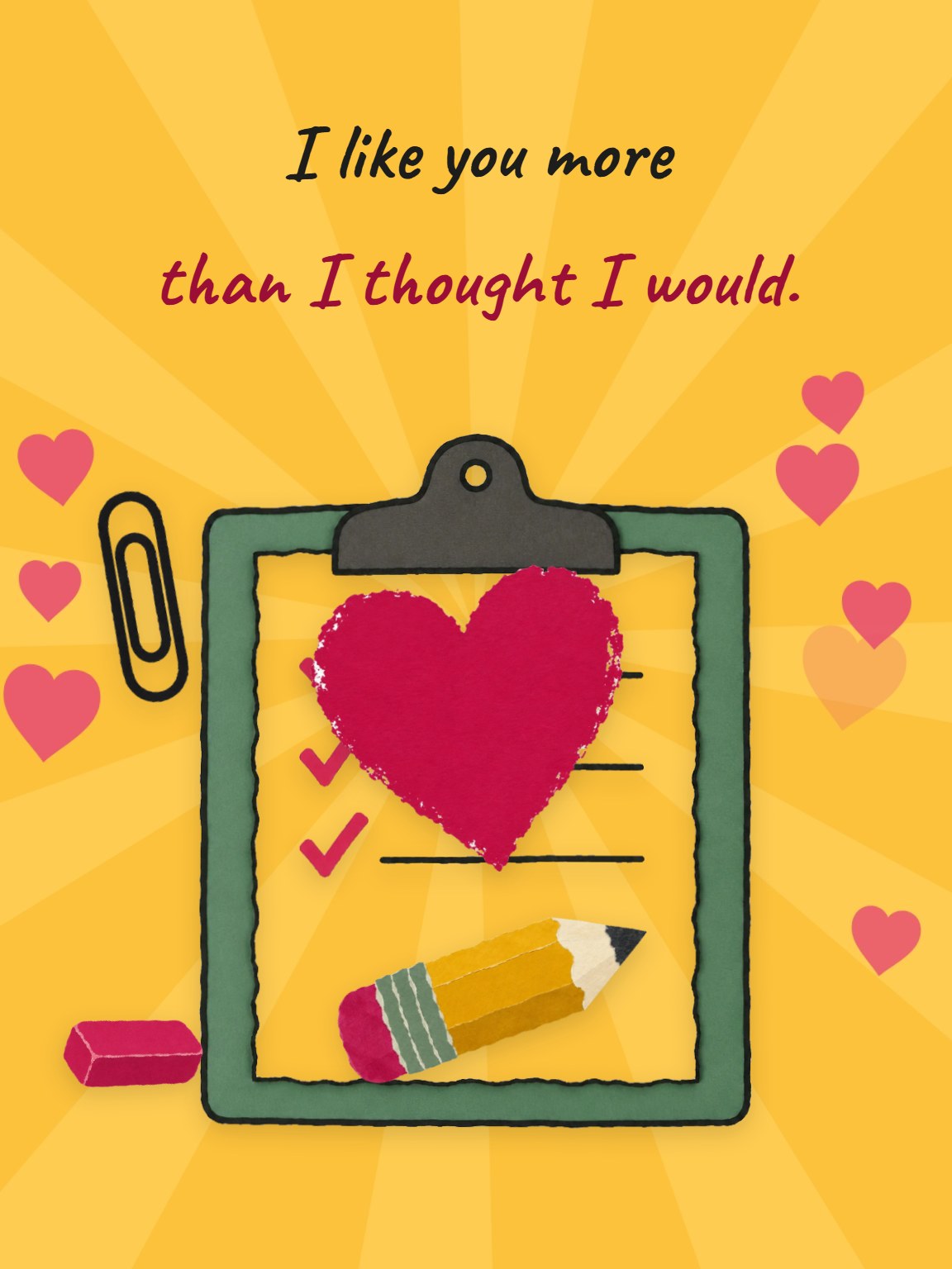 More Than I Thought Valentine's Day Card