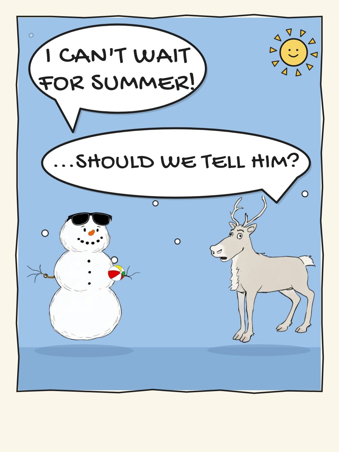 Excited for Summer Christmas Card