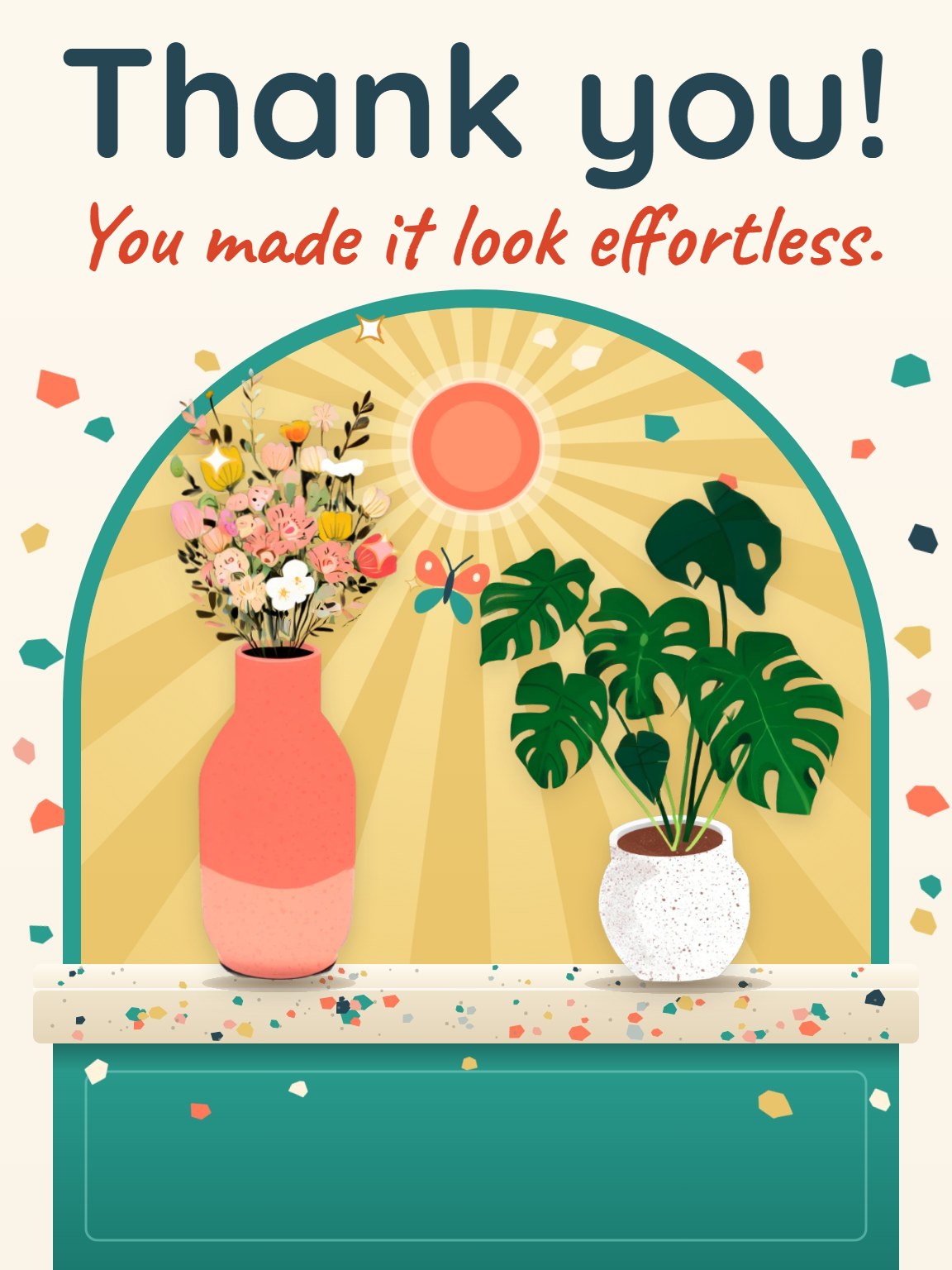 Terrazzo Thank You Card
