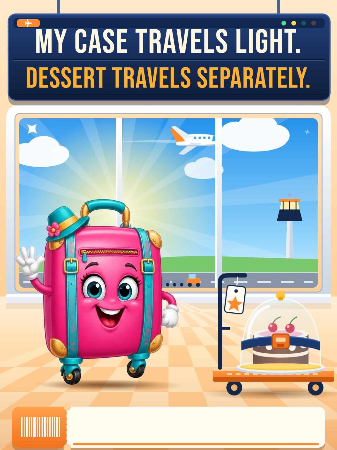 Dessert Carry-On Women's Birthday Card