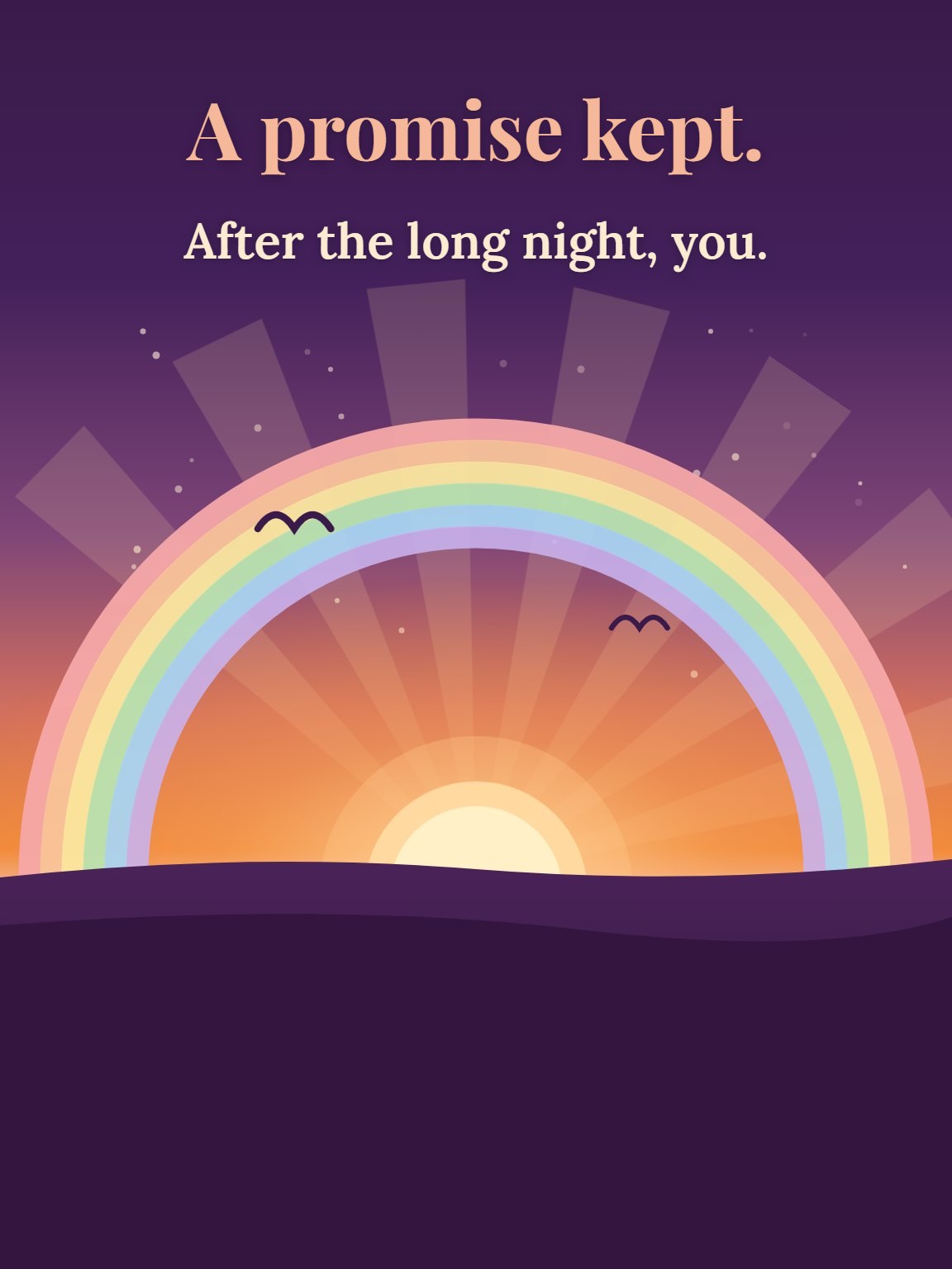 A Promise Kept Rainbow Baby Card