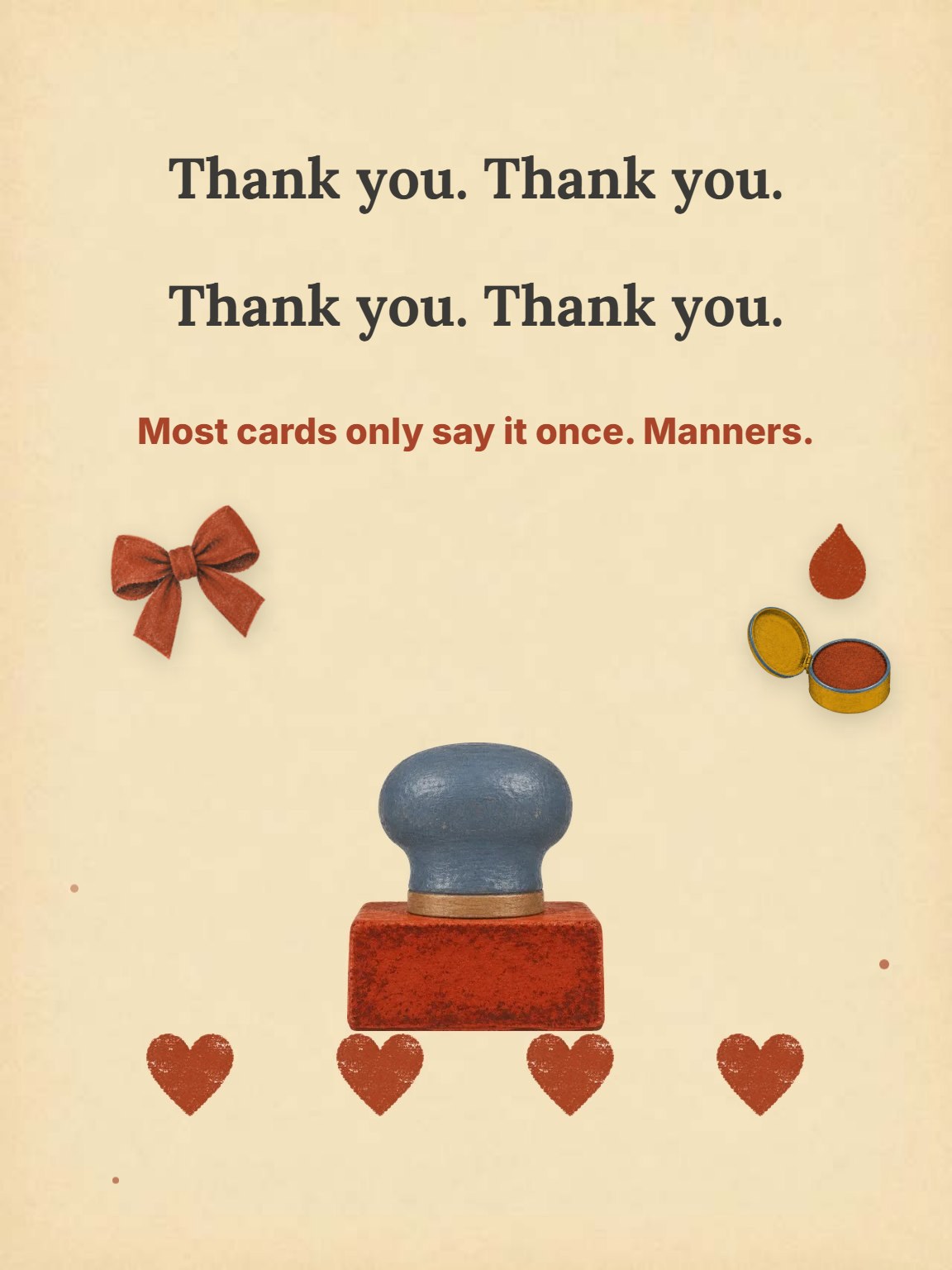 Thank You Four Times Card