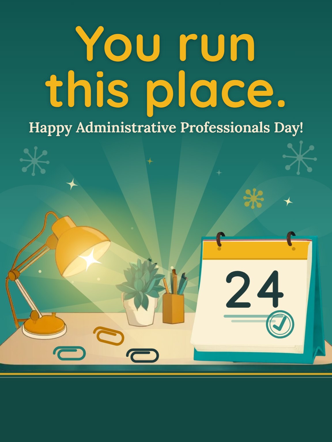Keeper of the Calendar Administrative Professionals Day Card