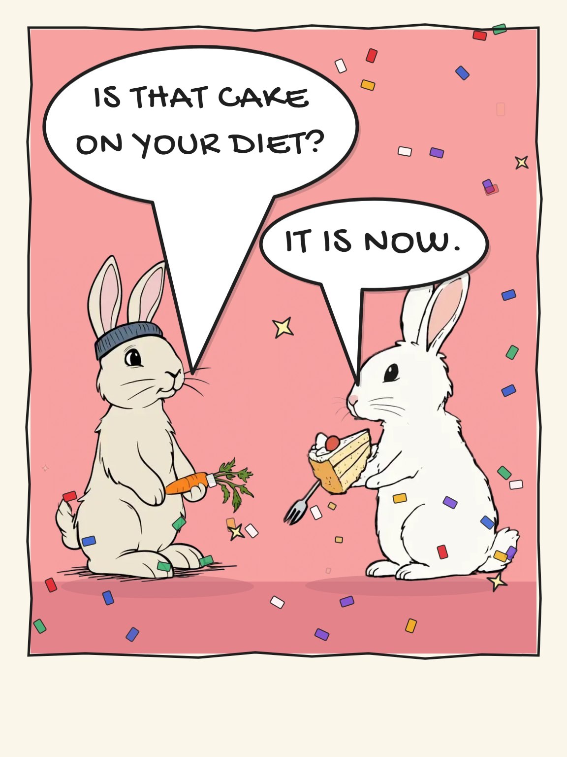 Calories Don't Count Birthday Card