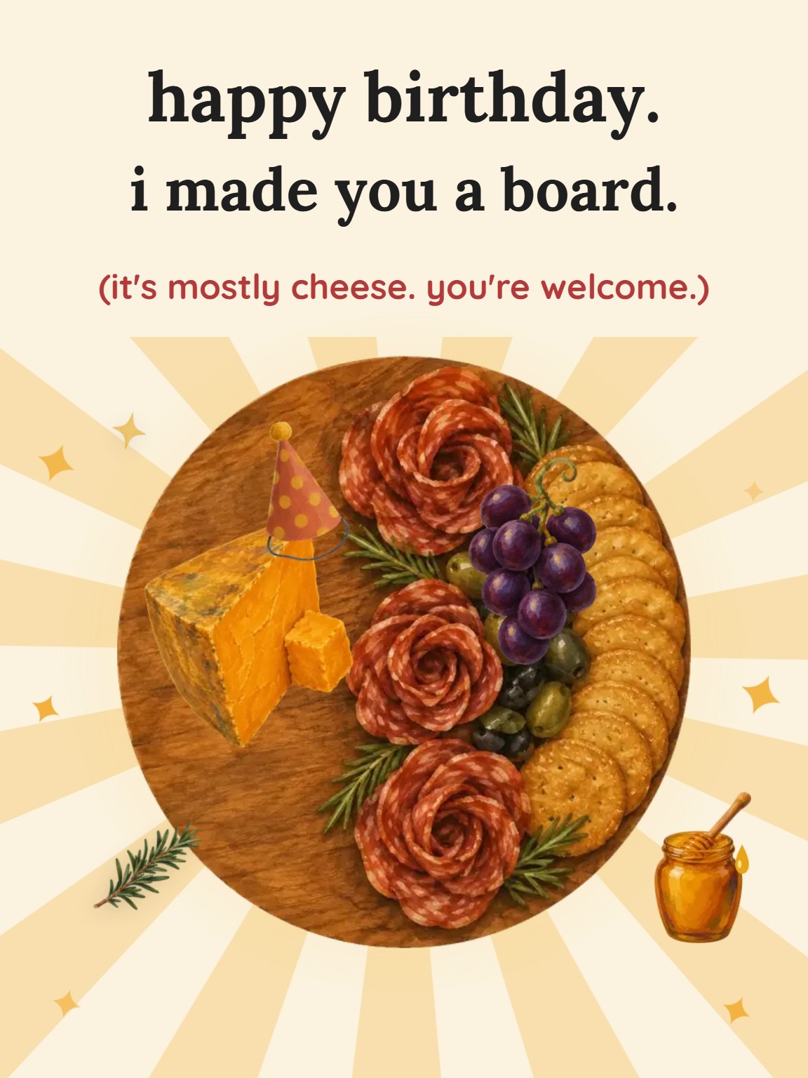 Charcuterie Birthday Card
