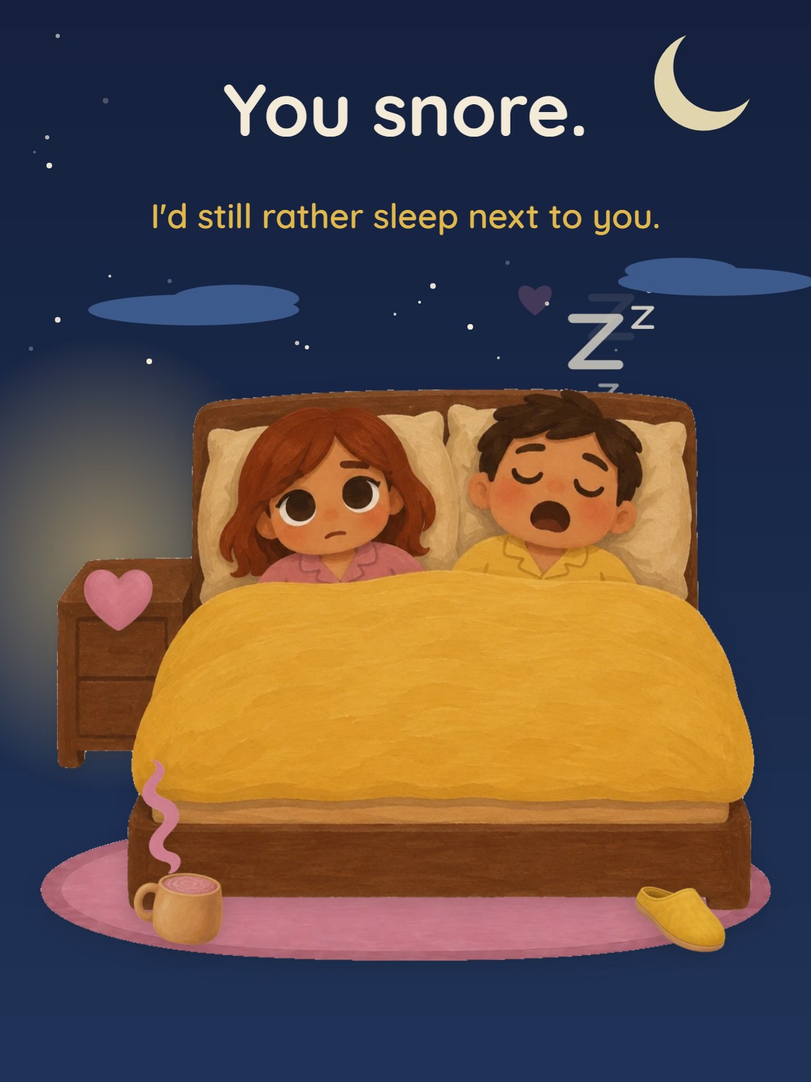 You Snore Funny Valentine's Day Card