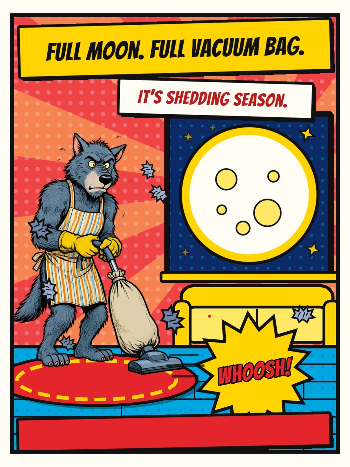 Full Moon Shedding Season Halloween Card