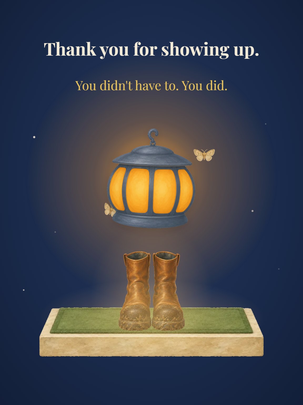 Thanks for Showing Up Card